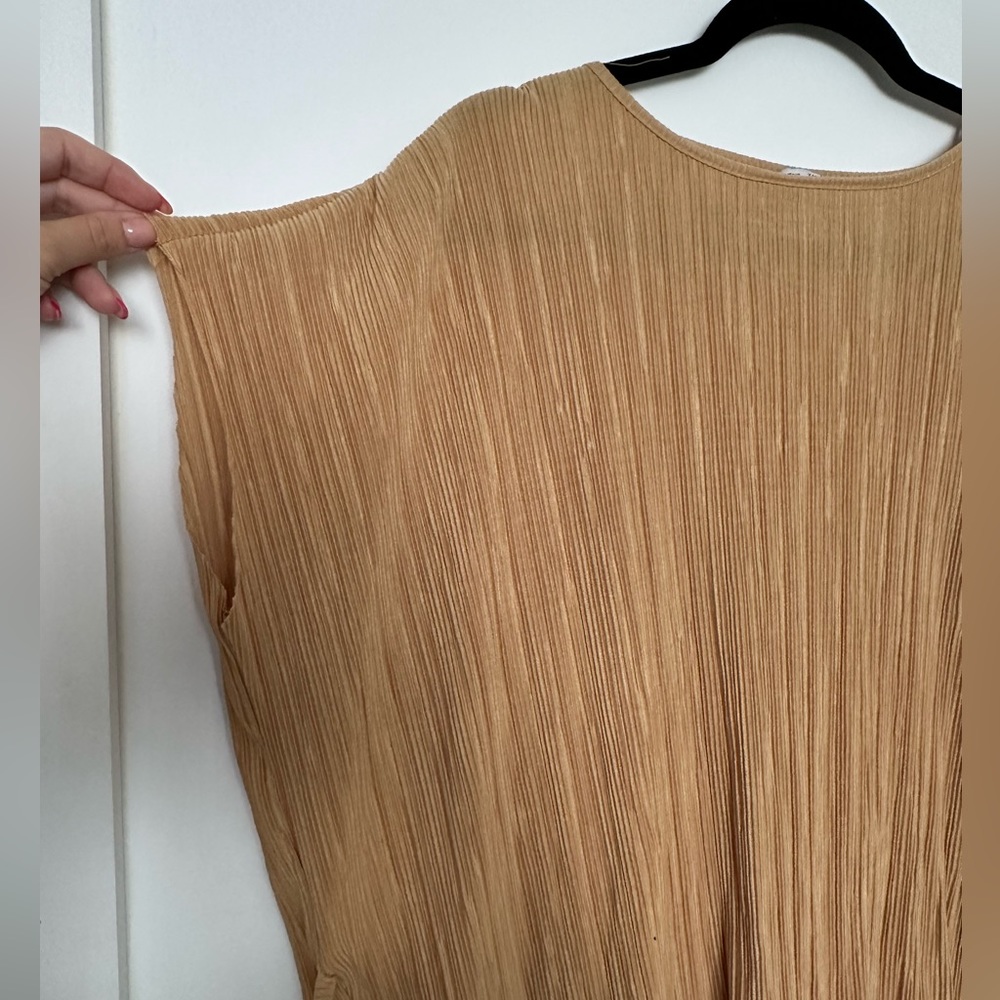 Authentic Zara Pleated Kaftan Tunic Dress in Gold - Picture 4 of 5